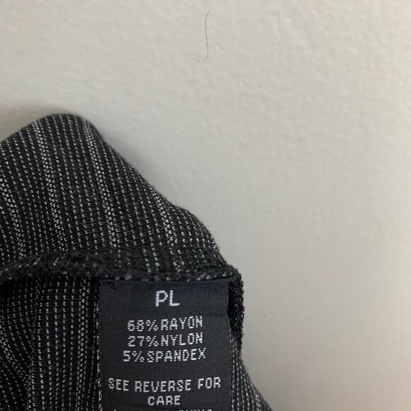 Baccini Grey Windowpane Plaid Check Grid Pull-On Pants Leggings PL Petite L LP - Picture 8 of 8